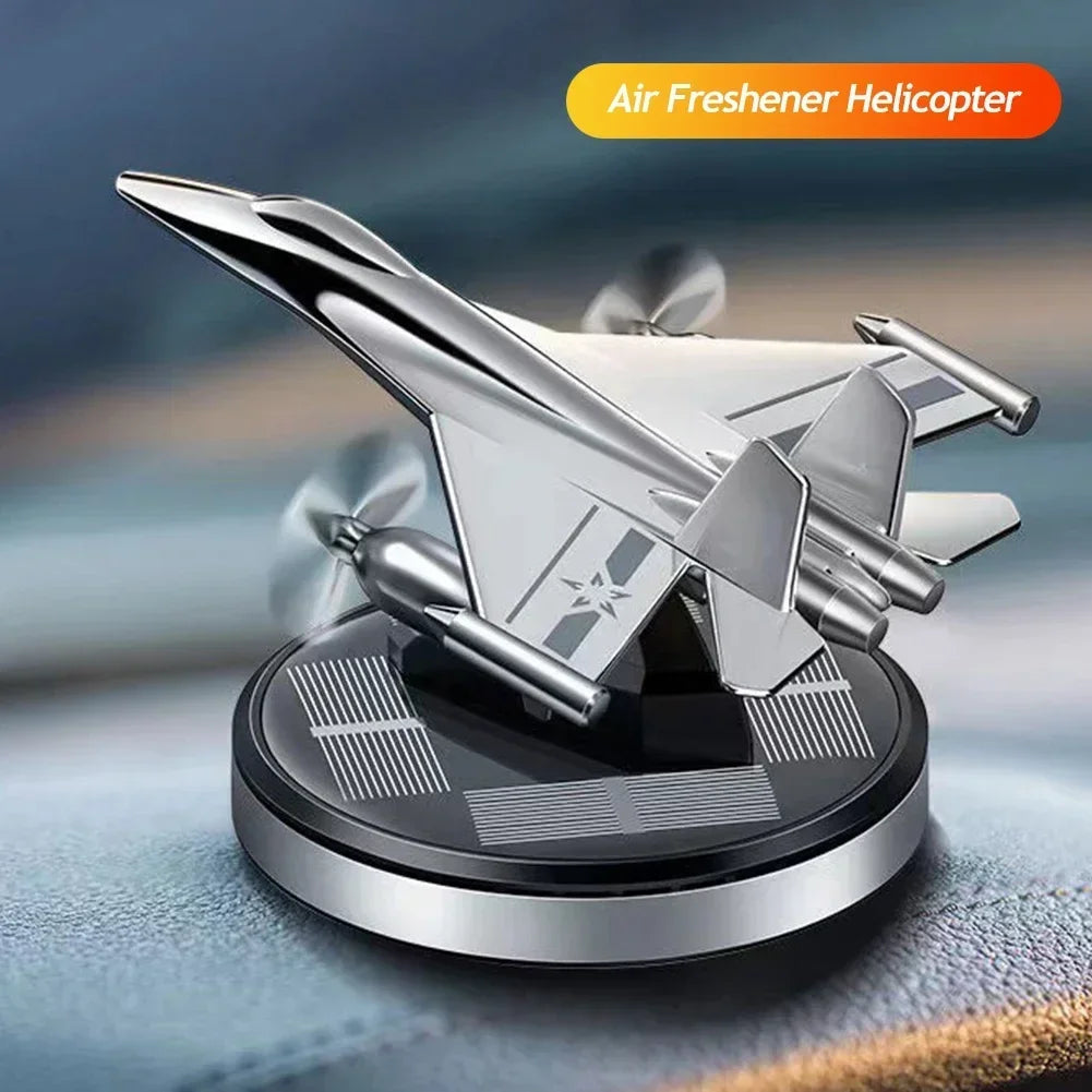 Solar Car Air Freshener Aircraft Rotating Aromatherapy Perfume Car Long-lasting Diffuser Fragrance Car Interior Decoration Zpaxo