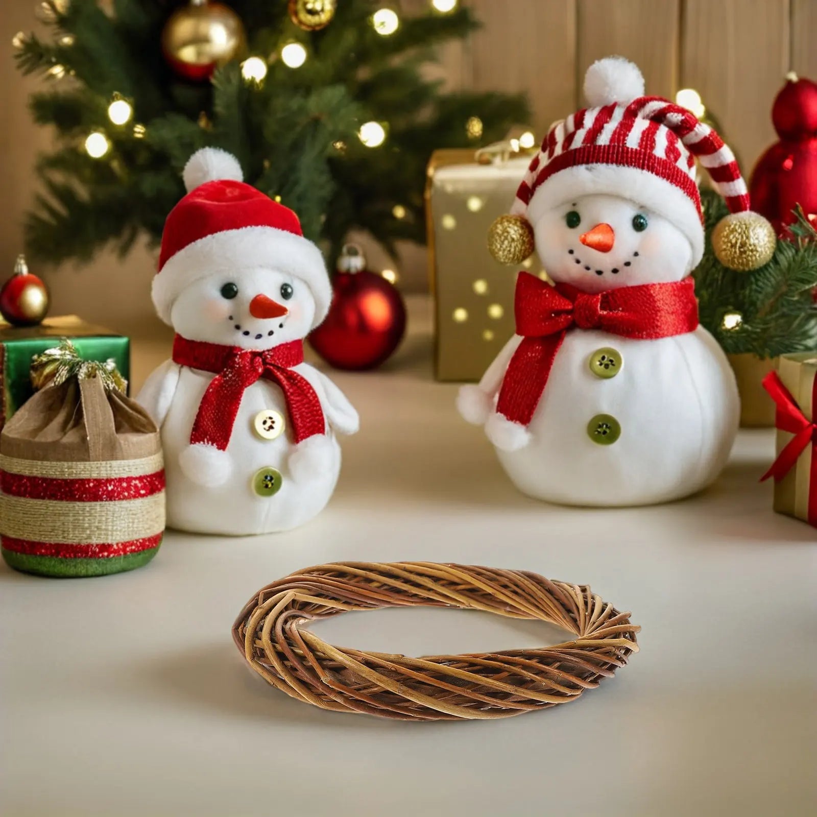 Natural Wicker Wreath Frames Round DIY Craft Base Christmas Wedding