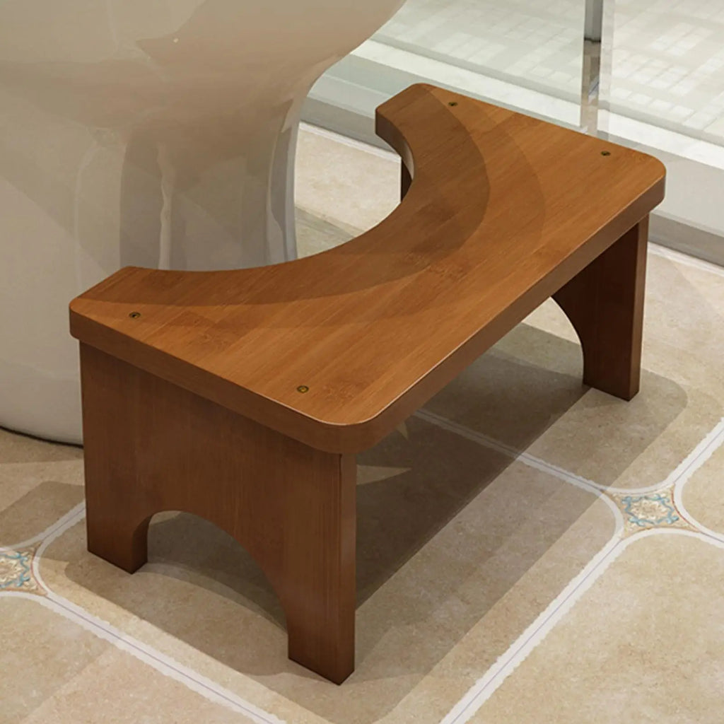 Toilet Stool Wooden Seat Ergonomic Potty Step Adults Elderly Children