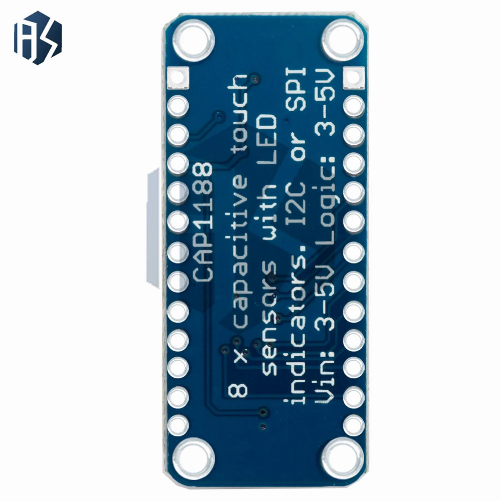 3V-5V CAP1188 8-Key Capacitive Touch Sensor Module: SPI/I2C Interface, 8 Button/Key Ports with LED –for Arduino-Compatible Zpaxo
