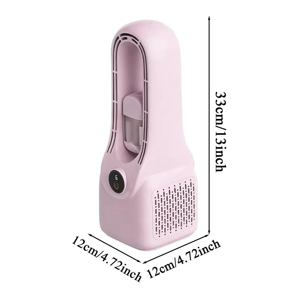Desk Fan Rechargeable 6-Speed Bladeless Wind Blower Type-C Charging 1500mAh Quiet Personal Misting Fan For Office Home Bedroom Zpaxo China Mainland Red