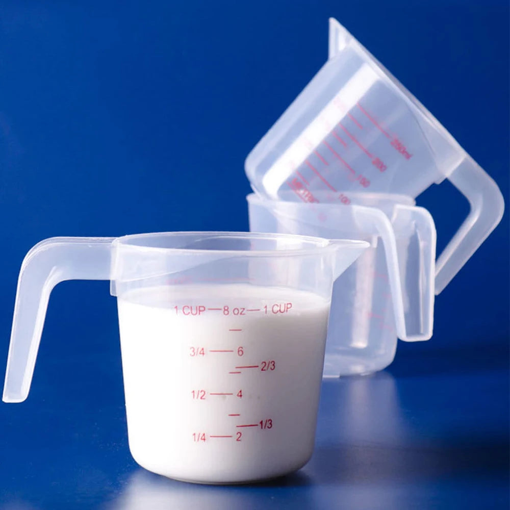 3Pcs 250/500/1000ML Plastic Measuring Cups Set Kitchen Baking Tools Liquid Measuring Tool Zpaxo