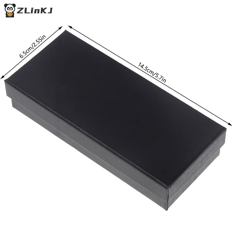 ▶1Pcs Black Rectangle Container Watch Box Travel Watches Jewelry Paper Boxes Gift Cases With Sponge Zpaxo