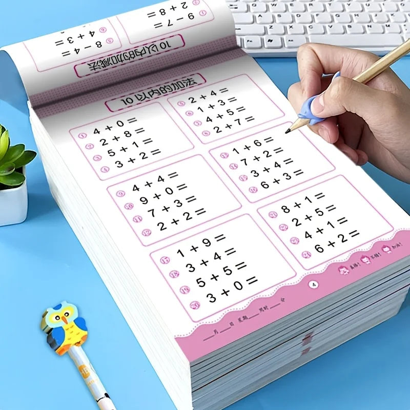 Daily Math Practice Manual for Children Under 100- Addition and Subtraction Exercises - Children's Education Tools Zpaxo