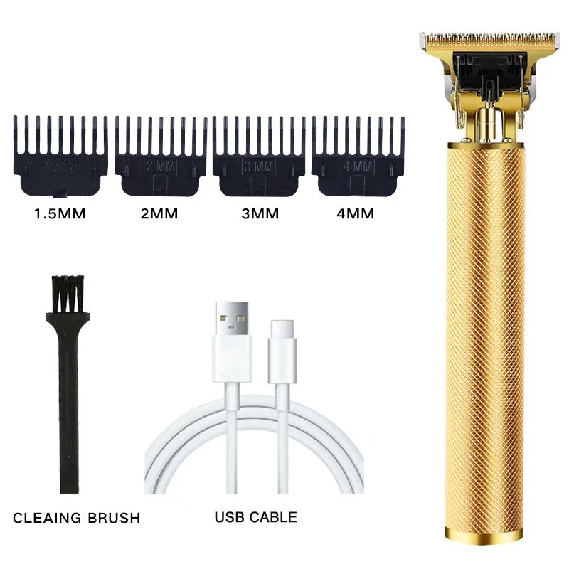 Professional T9 Hair Clipper For Mens USB Fast Rechargeable Beard Care Tools Provide Comfortable Precise Shaving Hair Trimmer Zpaxo 061-GoldMesh