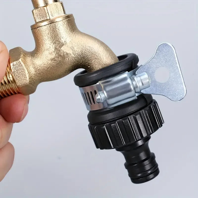 Universal High-Pressure Hose Connector with Built-in Water Filter - Fits EU/US Threads, Leak-Proof for Car Wash Guns & Garden Wa Zpaxo