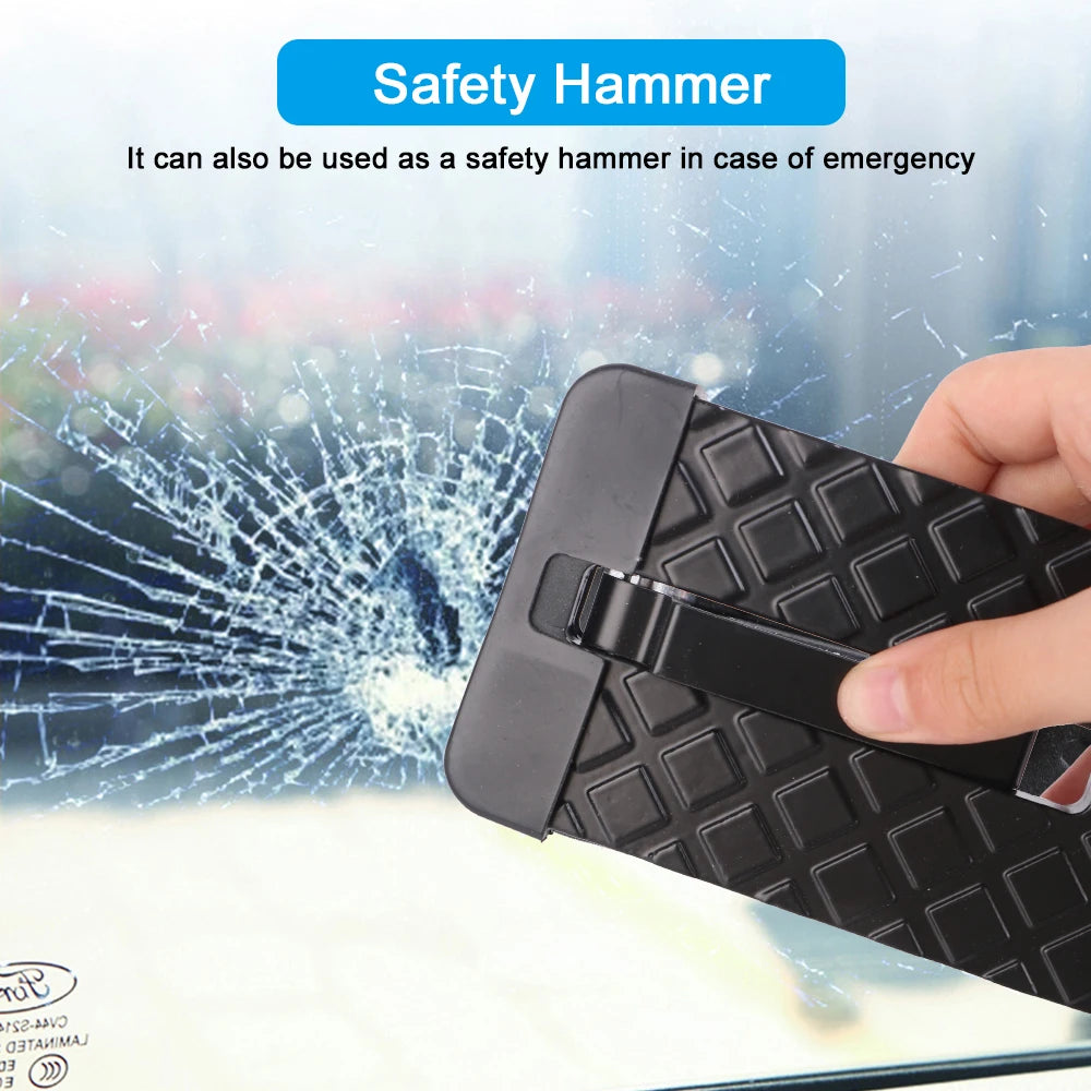 Universal Foldable Car Door Step Pedal Safety Hammer Auto Rooftop