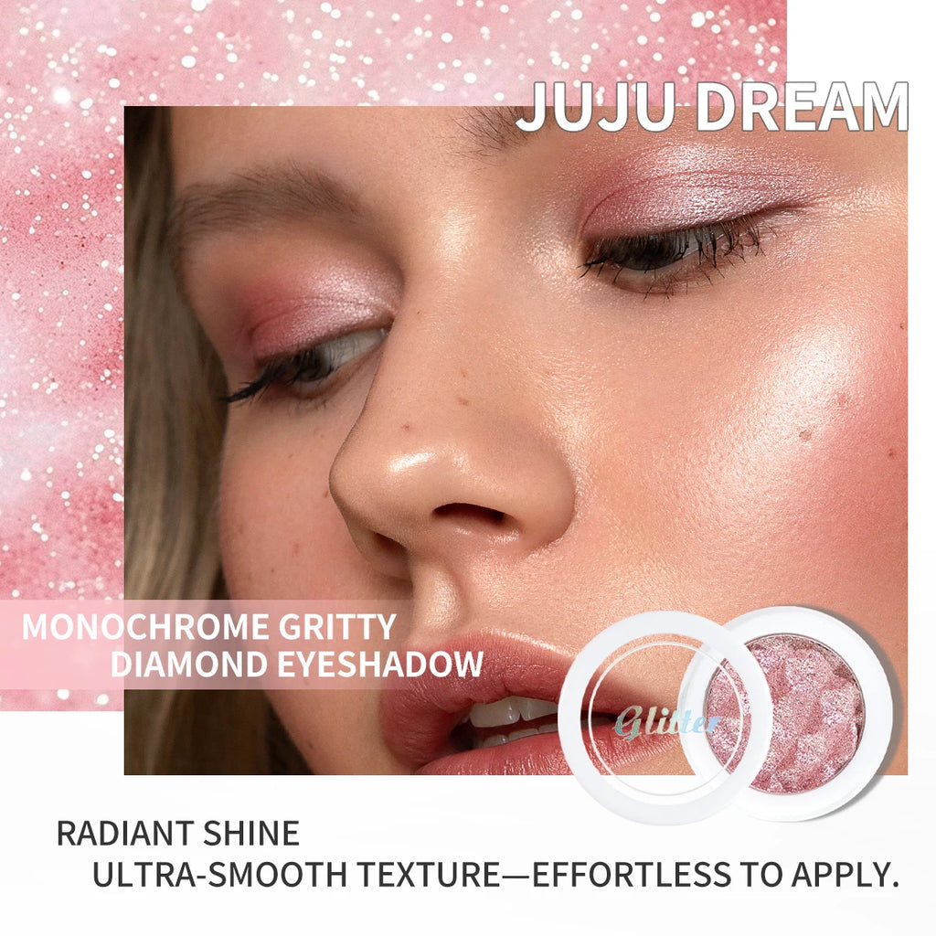 Monochrome broken tile eyeshadow - Waterproof glitter highlighter, facial highlighter eyeshadow palette, diamond eyeshadow Zpaxo