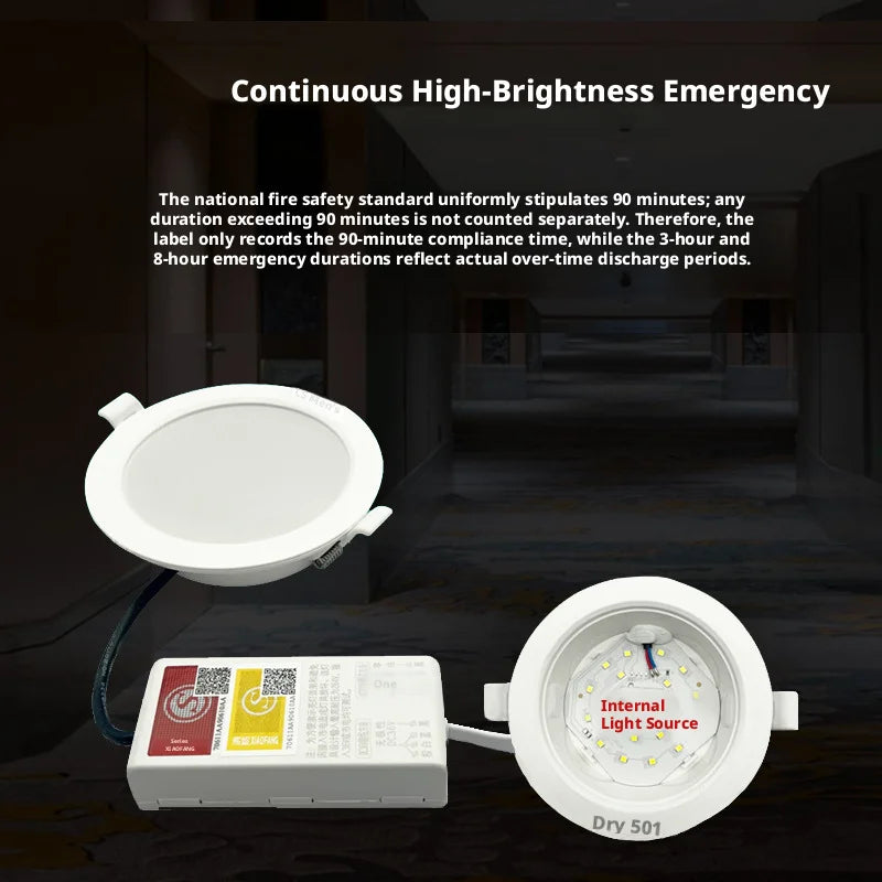 SHINEKNOT 36V LED Fire Emergency Recessed Ceiling Light 13W Emergency Ceiling Light Zpaxo
