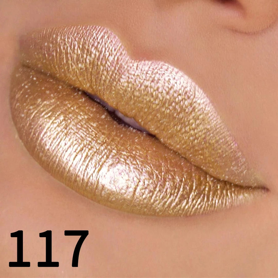 19 Colors Glitter Lipstick Hydrating Red Pink Sparkling Shine Lip