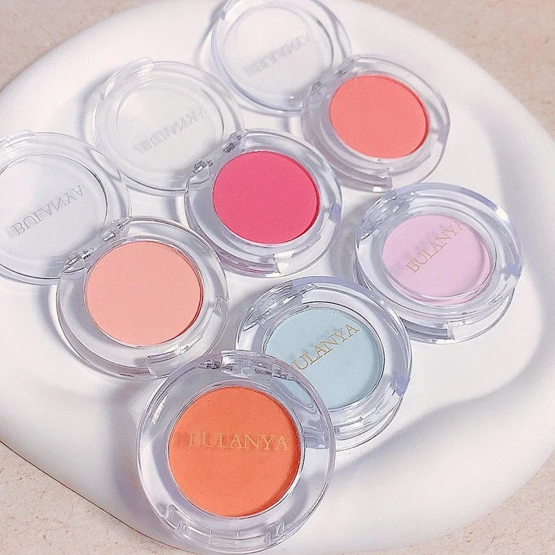 Monochrome Soft Matte Blush Highlighter Orange Peach Pink Natural Red Rouge Cheek Purple Blue Nude Makeup Face Brightening Zpaxo