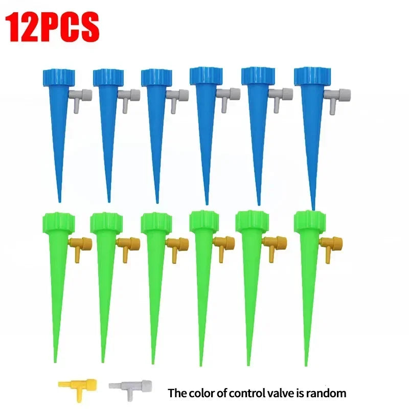Automatic Drip Irrigation System Self Watering Adjustable for Flower Plants Greenhouse Garden Auto Water Dripper Device Zpaxo 12PCS-MIx