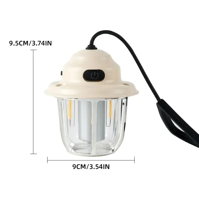 ESMARTER LED Camping Lantern – 1200mAh Retro Hanging Tent Lamp