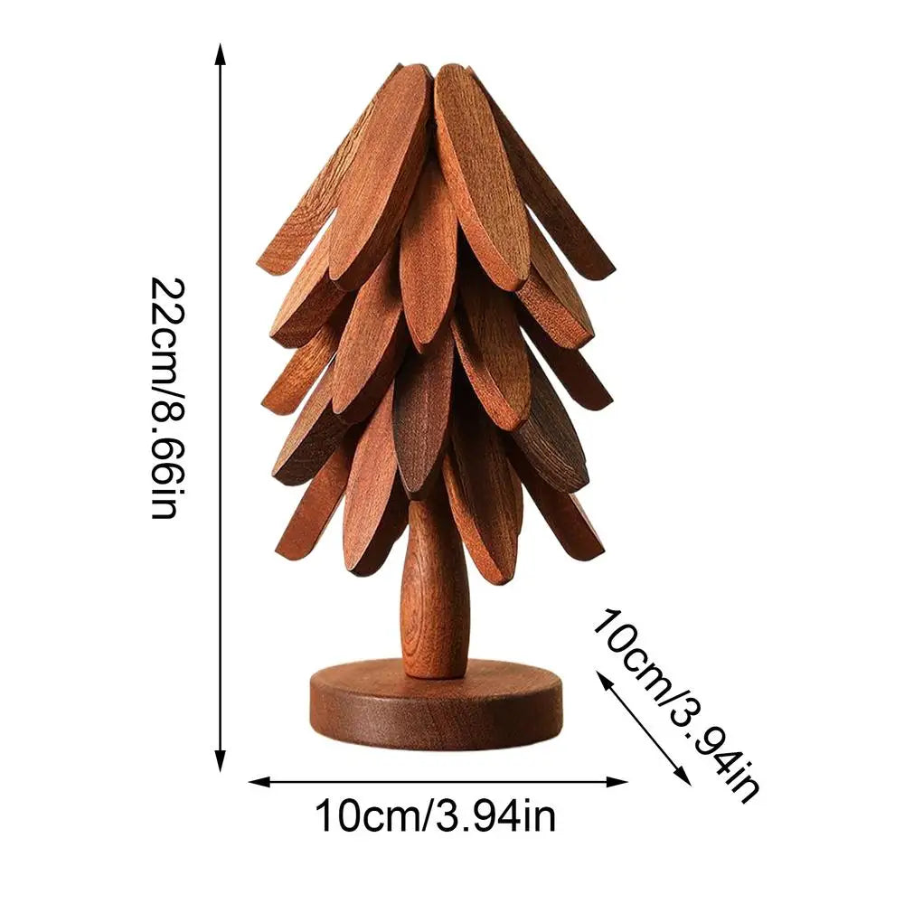 Wood Trivet Tree Shape Heat Resistant Coasters Kitchen Table Zpaxo E other