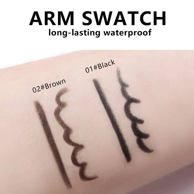 Lasting Waterproof Black Brown Eyeliner Pencil Smudge-Proof Sweat-Resistant Matte Smooth Eyeliner Gel Pencil for Bold Eye Makeup Zpaxo