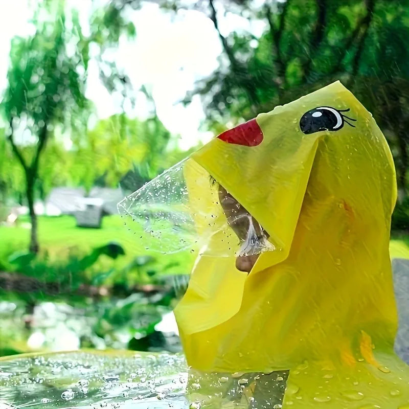 Cute Duck Umbrella Cap Open Close Design Yellow Duckling Theme