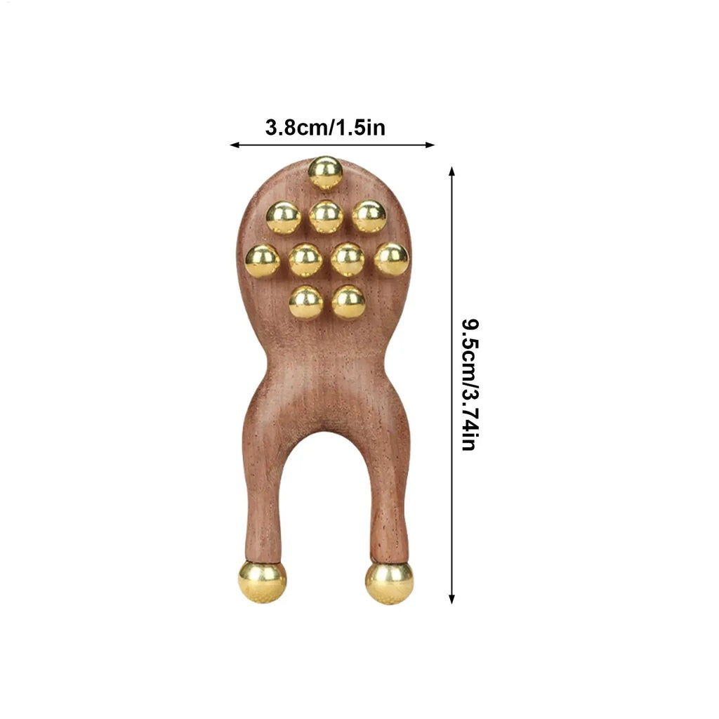 Face Massager Wooden Portable Body Sculpting Men Women Handheld Facial Massager Tool for Arm Back Leg Nose Eye Home Daily Travel Zpaxo