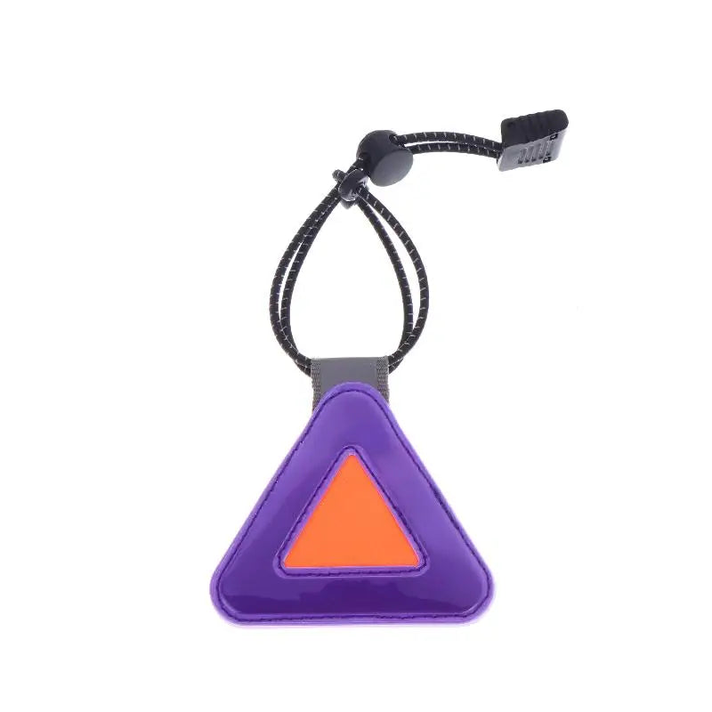 ▶Bike Triangle Reflective Signs Safety Warning Pendant Night Riding Reflective Patch Portable Multi Functional Reflective Label Zpaxo Purple