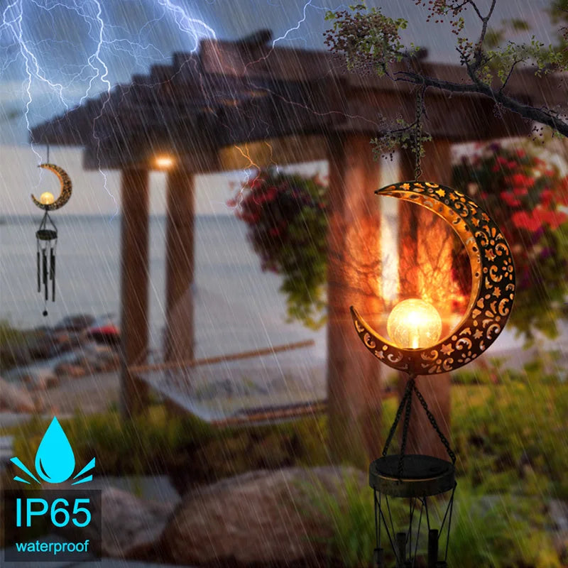 Solar Lights Outdoor Garden Decoration Hanging Aeolian Bells Zpaxo