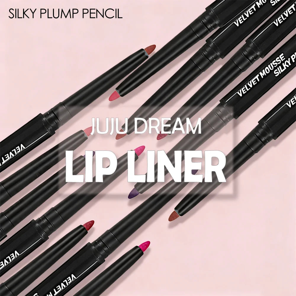 Waterproof Matte Lipliner Pencil Red Contour Tint Lipstick Long Lasting Non-stick Cup Moisturising Lips Makeup 5 Colors Zpaxo