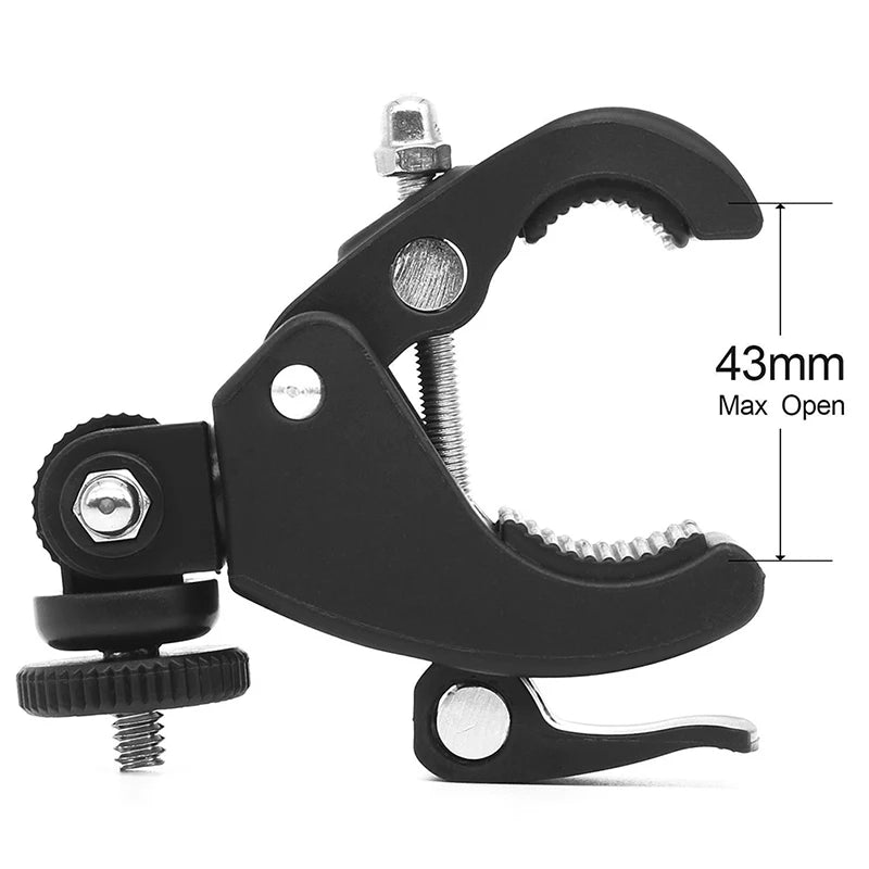 Universal 360 Degree Rotating 1/4 Camera DV Bike Bicycle Handlebar Clamp Bracket Tripod Mount Screw Clip For DSLR Camera GoPro Zpaxo