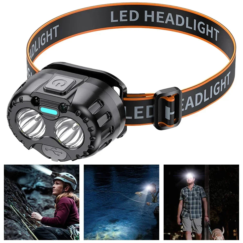 Powerful LED Headlamp IPX4 Waterproof Emergency Head Flashlight 250LM Zpaxo