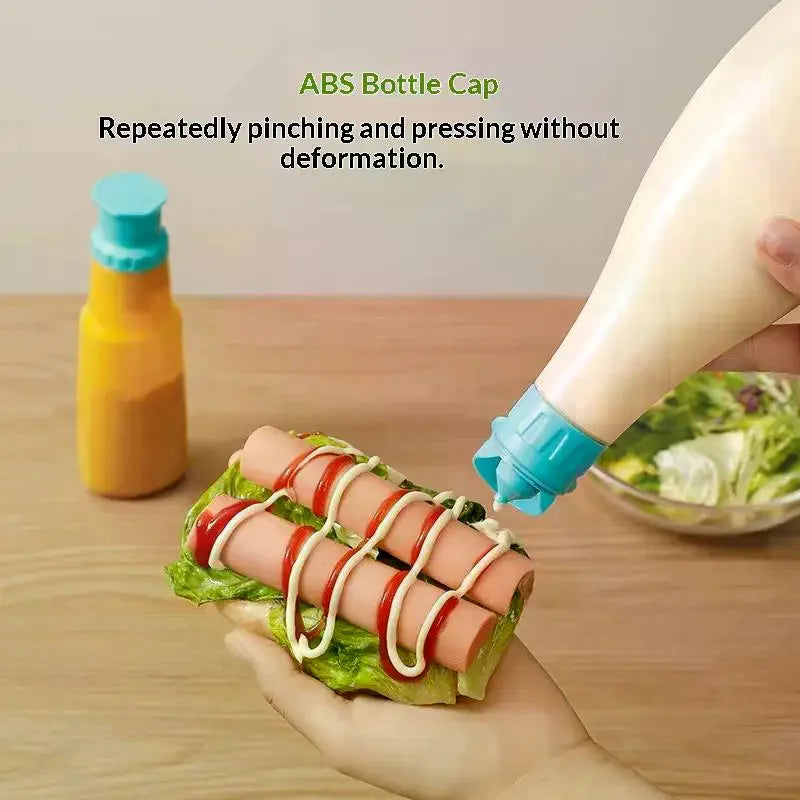 Food Grade PP Salad Dressing Dispenser Sauce Squeeze Bottle Lids Zpaxo