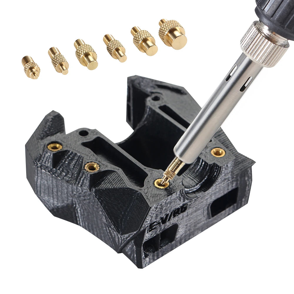 Heat Set Insert Soldering Iron Tip Head M2 M3 M4 M5 M6 M8 Hot Melt Insets Nut Brass Embedded Thread Insertion Kit For 3D Printer Zpaxo