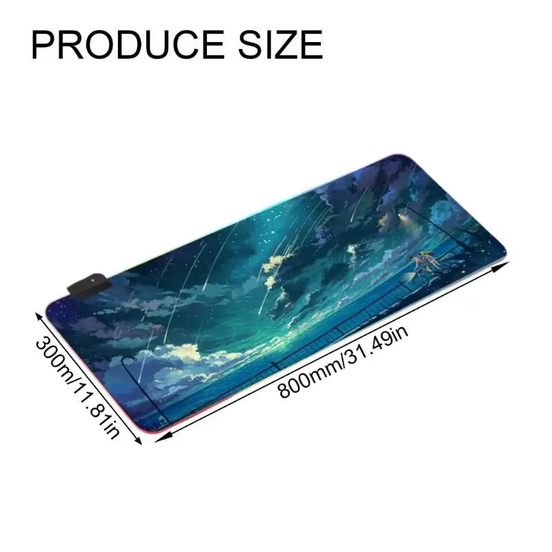 652F Mouse Pad Computer Laptop Anime Keyboard Mat Large Mousepad Zpaxo