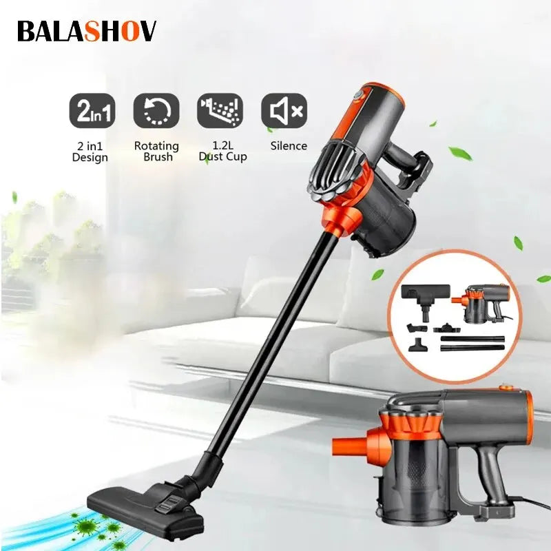 600W Corded Vacuum Cleaner Household Handheld Multifunction 2-in-1 Strong Suction Vacuum Cleaner 16KPa Dust Collector Aspirator Zpaxo