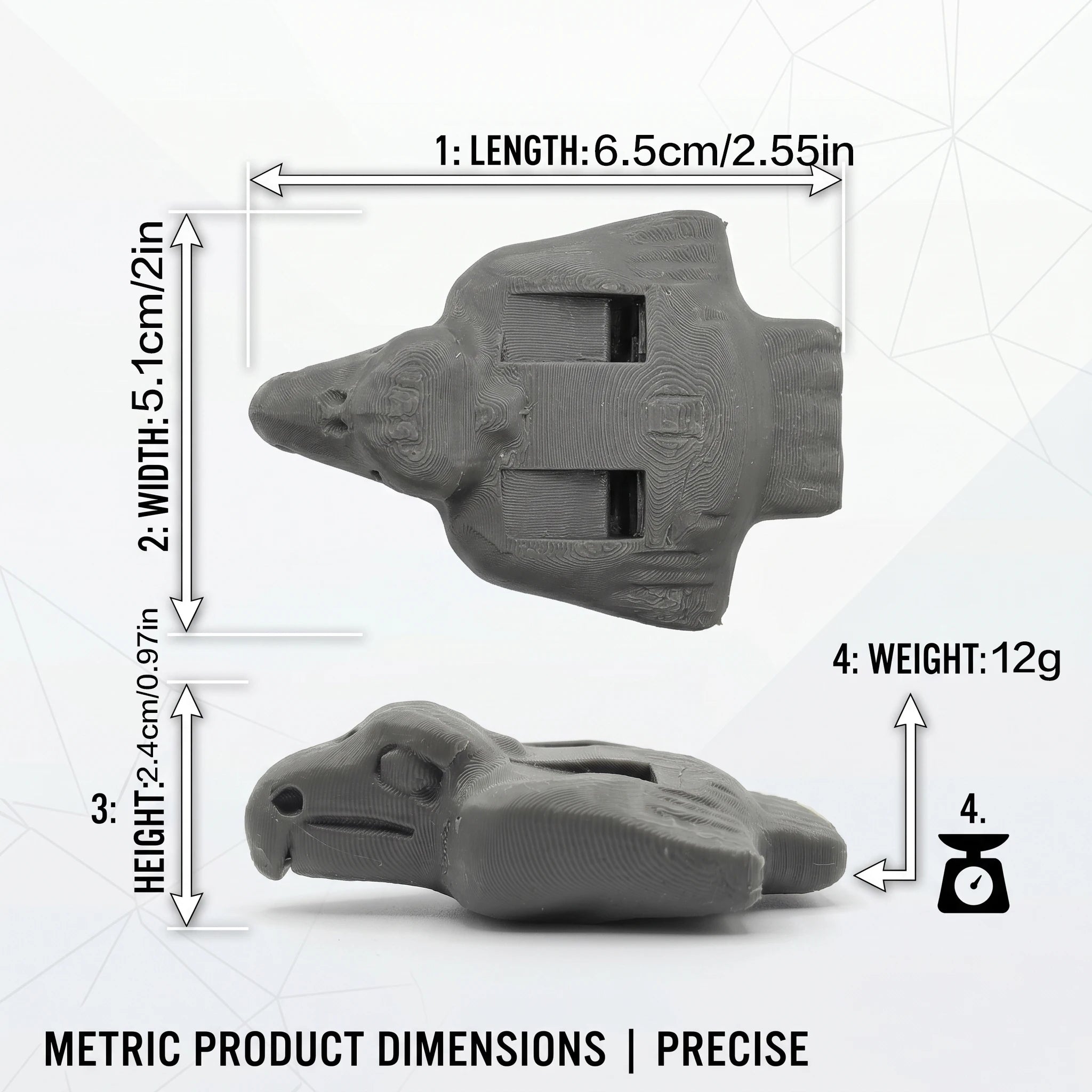 3D Printed Eagle Head Whistle Loud Emergency Survival Outdoor Camping