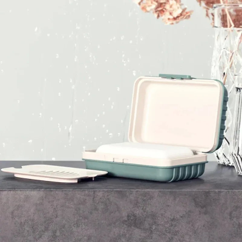 Clear Plastic Soap Dish with Lid – Travel & Bathroom Soap Box Soap Dish Zpaxo