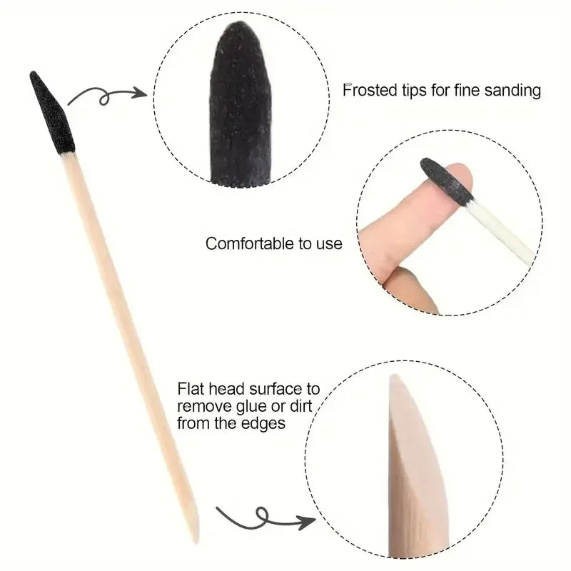 10-100PCS Fine Detailing Sanding Sticks Matchstick Twigs Durable Sanding Tools for Plastic Models,Wood Polishing & Hobby DIY Zpaxo