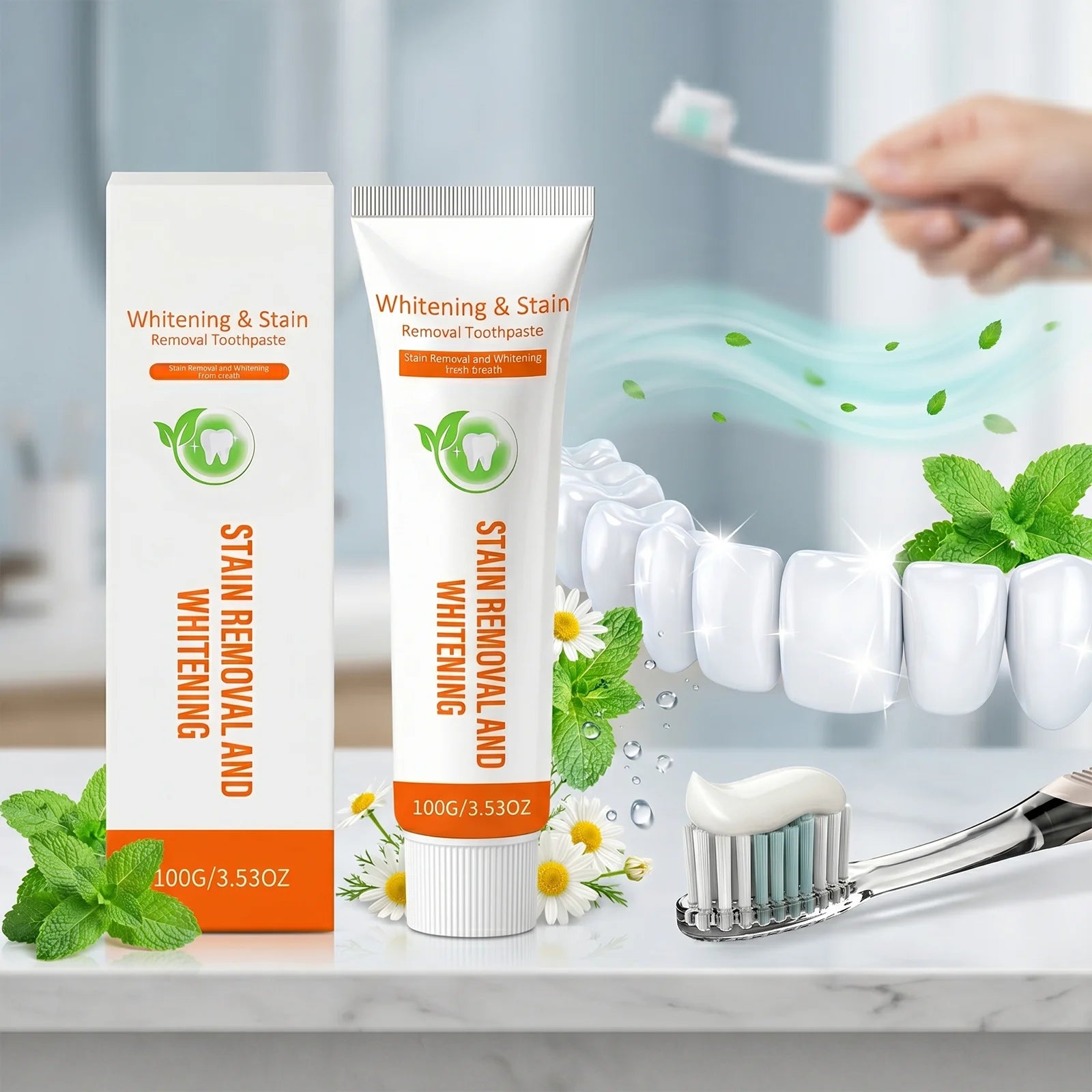 Gentle Toothpaste for Sensitive Oral Care Soothing Refreshing Daily Use Fresh Breath Clean Tooth Stain Natural Glow 100g Zpaxo