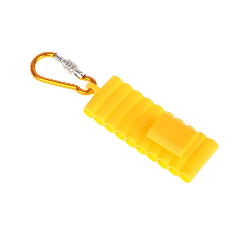 1/4" Hex Shank Screwdriver Bit Holder Portable 22 Holes Storage Case Organizer Screw Driver Head Drill Bits Stand Case Tools Zpaxo Yellow
