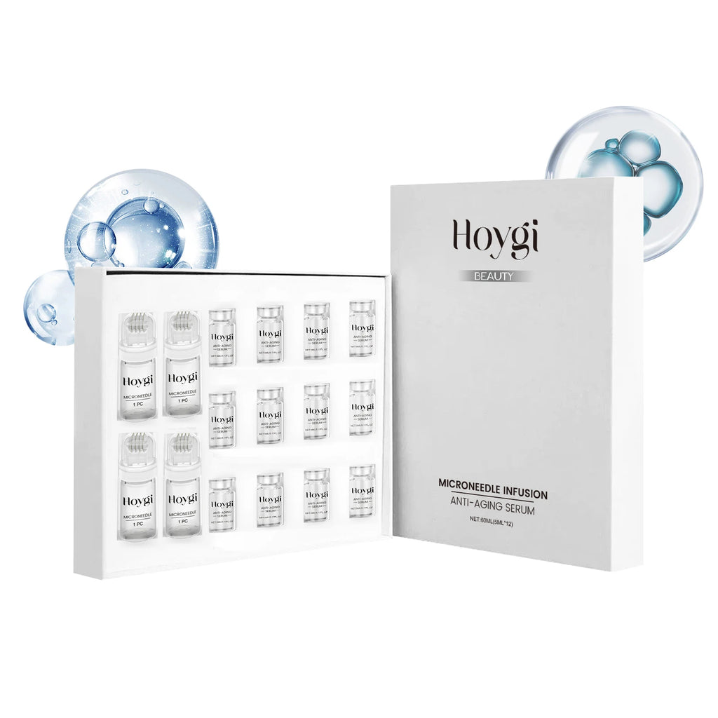 Hoygi Firming Facial Serum Set with Microneedle Roller Anti-Aging Facial Serum Set Zpaxo