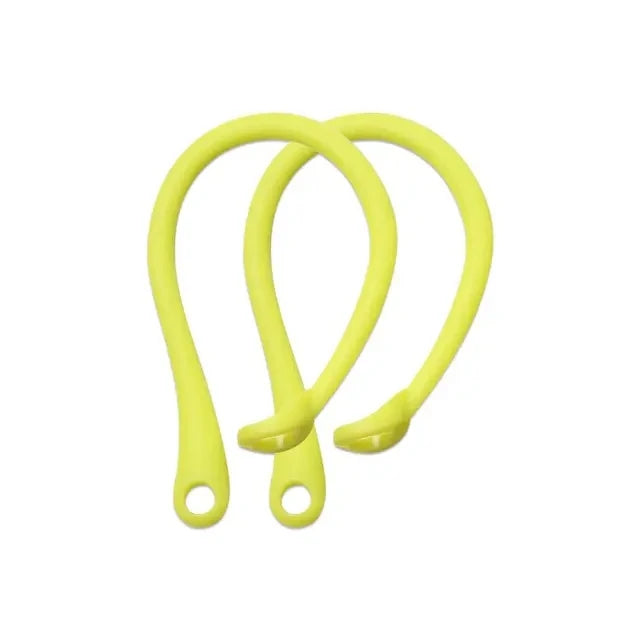 1 Pair Silicone Anti-lost Ear Hook For Apple AirPods 1 2 3 4 Pro Sport Anti-drop Ear Hook Wireless Bluetooth Earphones Accessory Zpaxo Yellow