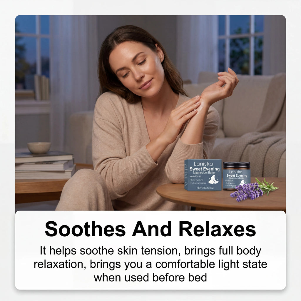 Natural Magnesium Butter Lavender Essential Oil Sleep Aid Cream Nightly Relaxation Anti Stress Calming Body Deep Sleep Balm Zpaxo