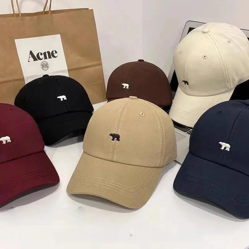 Unisex Bear Design Baseball Cap – Soft Adjustable Dome Hat