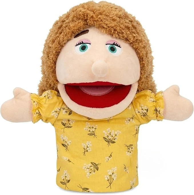 Family Plush Hand Puppets 28- Soft Skin-friendly Toy Open-mouth