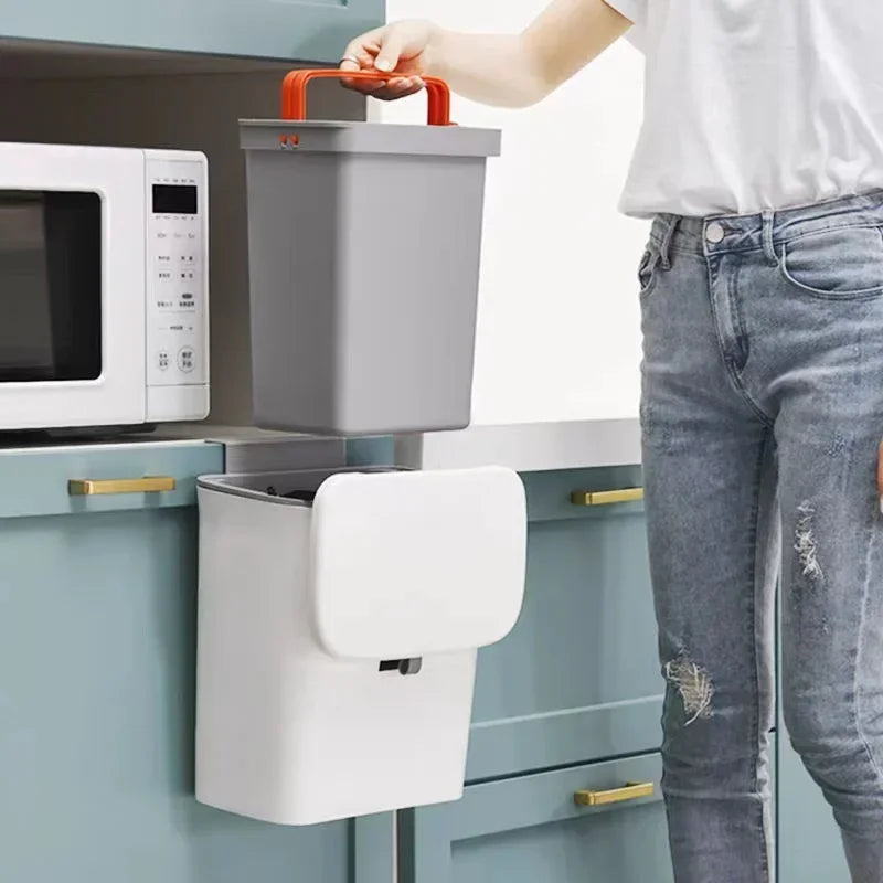 2025 Kitchen Recycle Rubbish Bin Toilet Trash Can Cabinet Door