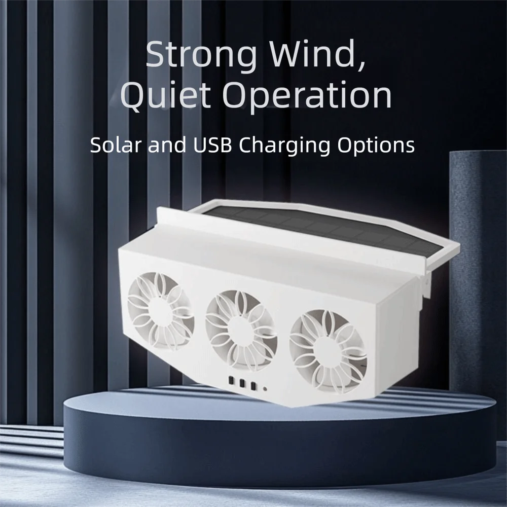 Solar Powered Car Ventilator Low Energy Consumption Continuous Zpaxo