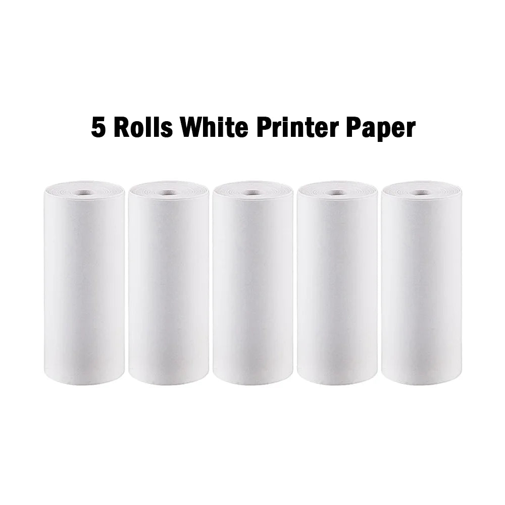 57mm Colorful Thermal Label Sticker Paper – Bluetooth Inkless Printer Thermal Label Paper Zpaxo 5pcs White