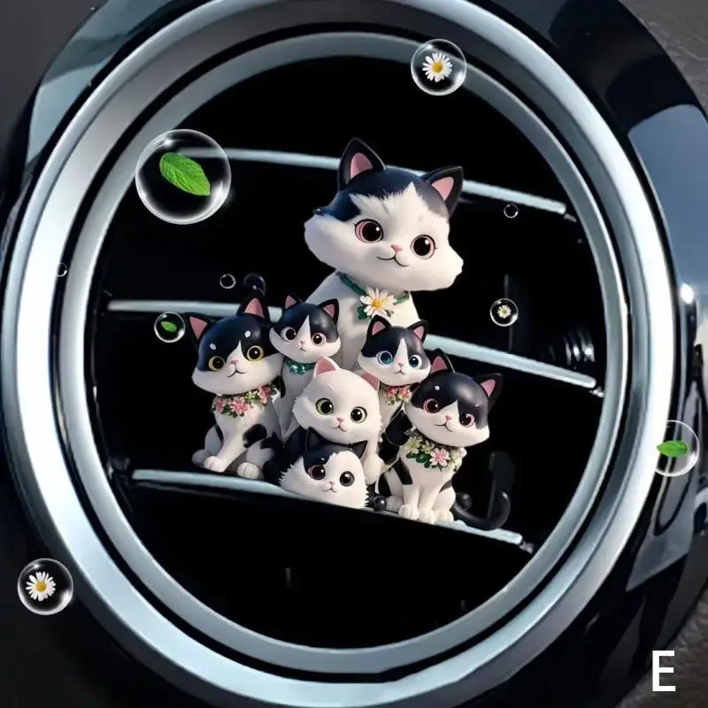 CMCar Air Outlet Cute Cat Aromatherapy Freshener Clip Automotive Zpaxo E