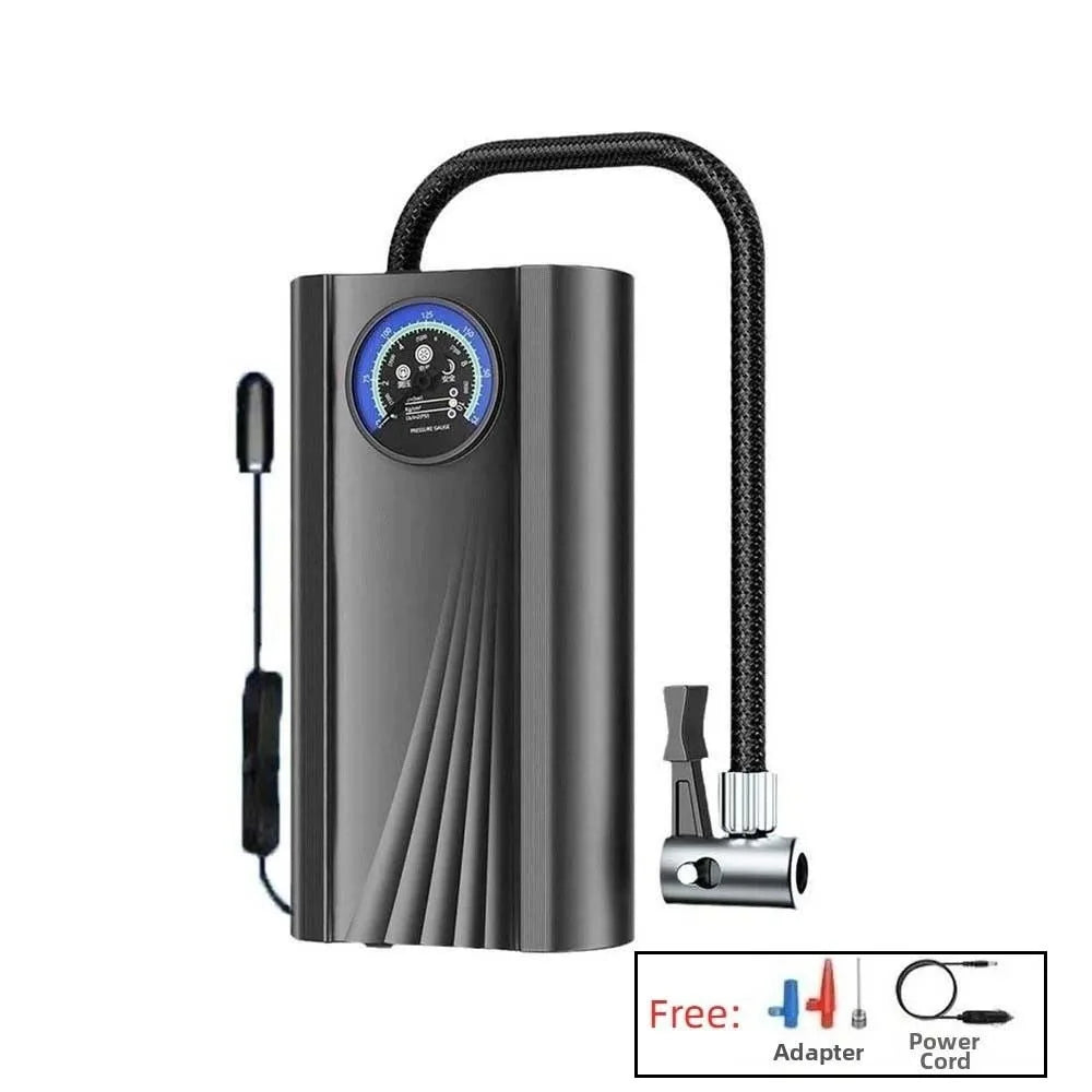 High-power Car Tire Inflator Pump Magnetic Faster Inflation Auto Air Zpaxo Black