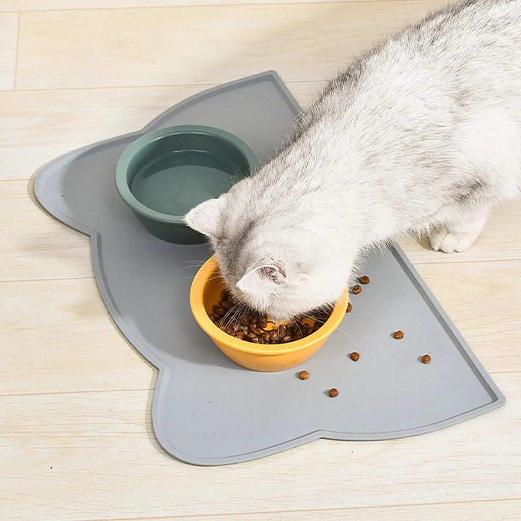 Silicone Pet Feeding Dog Cat Bowl Food Mat Non-Stick Waterproof Pet Food Feeding Pad Puppy Feeder Tray Water Cushion Placemat Zpaxo