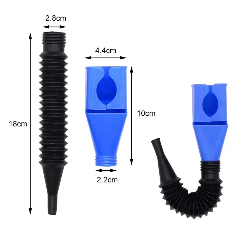 Folding Plastic Oil Funnel for Car & Motorcycle – 1–8 Pack