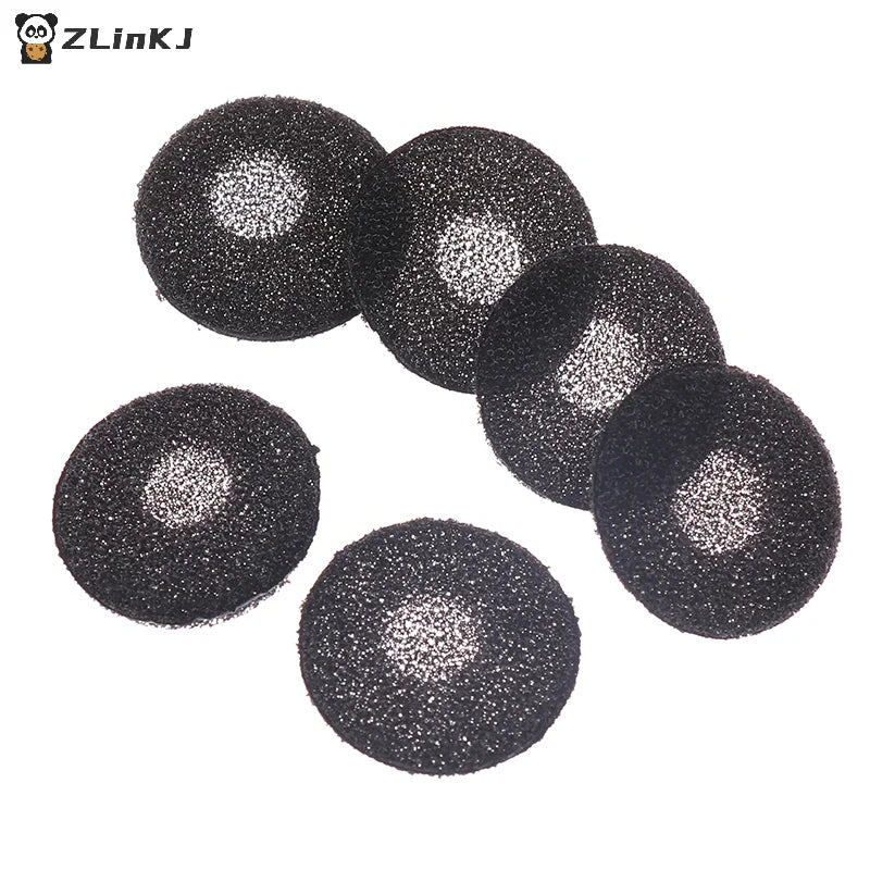 Lot Black Sponge Earmuffs Ear Eartips Headphone Protection Cover Flat Zpaxo