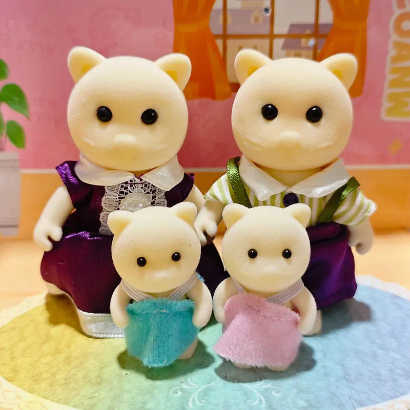 1 12 Simulation Forest Family Doll Accessories Reindeer Panda Zpaxo Mi Cat Family