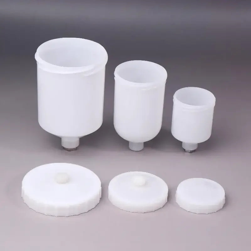 125/250/600ml Plastic Spray Paint Cup Sprayer Cup Air Gravity Feed Paint Spray Pot Thread Connector For Spray Gun Parts Zpaxo